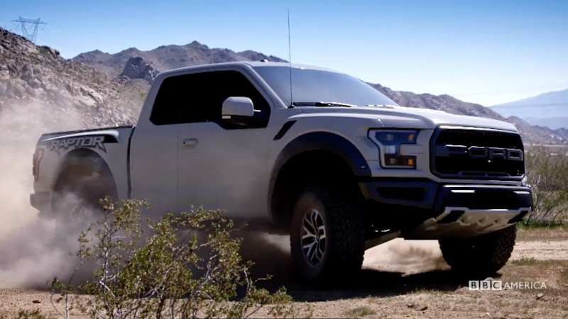 Watch an exclusive sneak peak of Top Gear America's Ford F-150 Raptor review